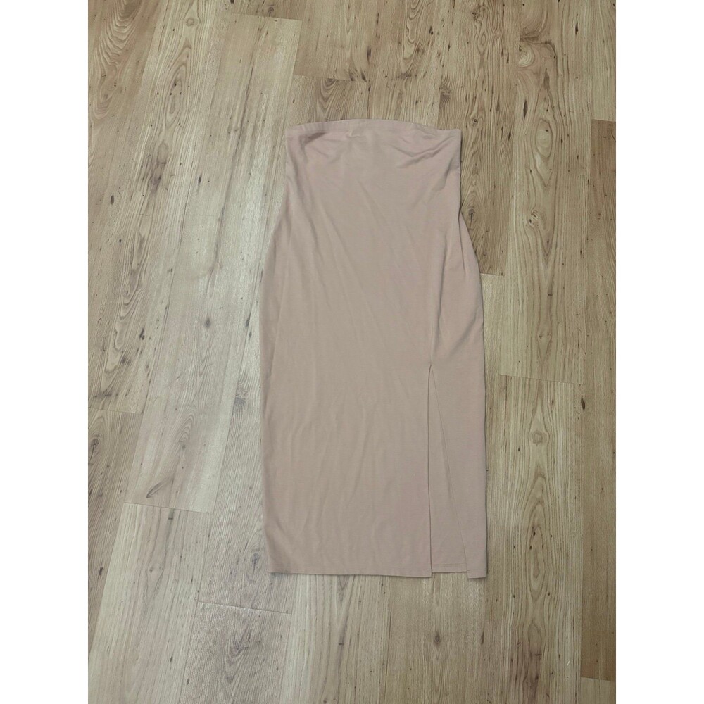Forever21+ Camel Khaki Strapless Dress